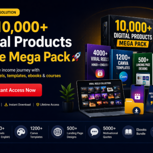 Get 10,000+ Digital Products Mega Bundle (Reels, Templates, Ebooks, Courses)