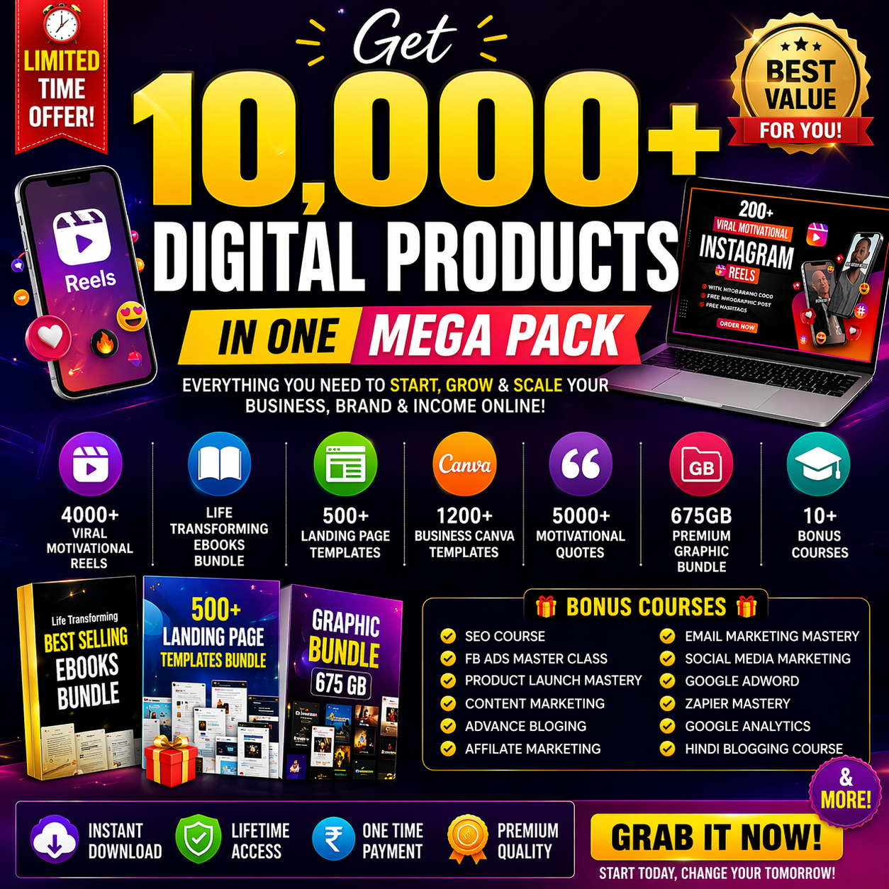 Get 10,000+ Digital Products